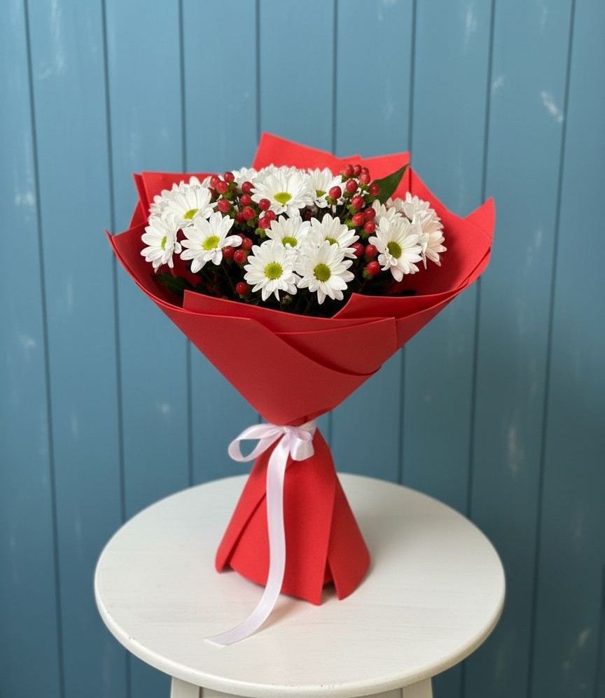 Букет цветов из: Хризантемы в Редино