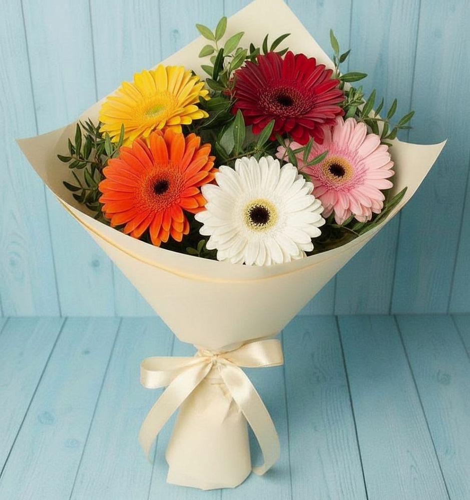 Букет цветов из: Герберы в Редино