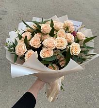 Букет Кремовые розы Латте в Редино