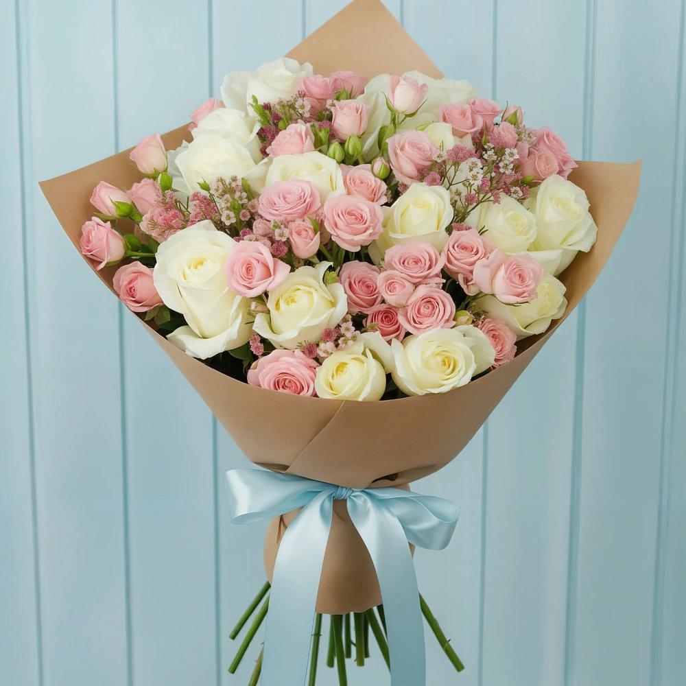 Букет цветов из: Розы в Редино