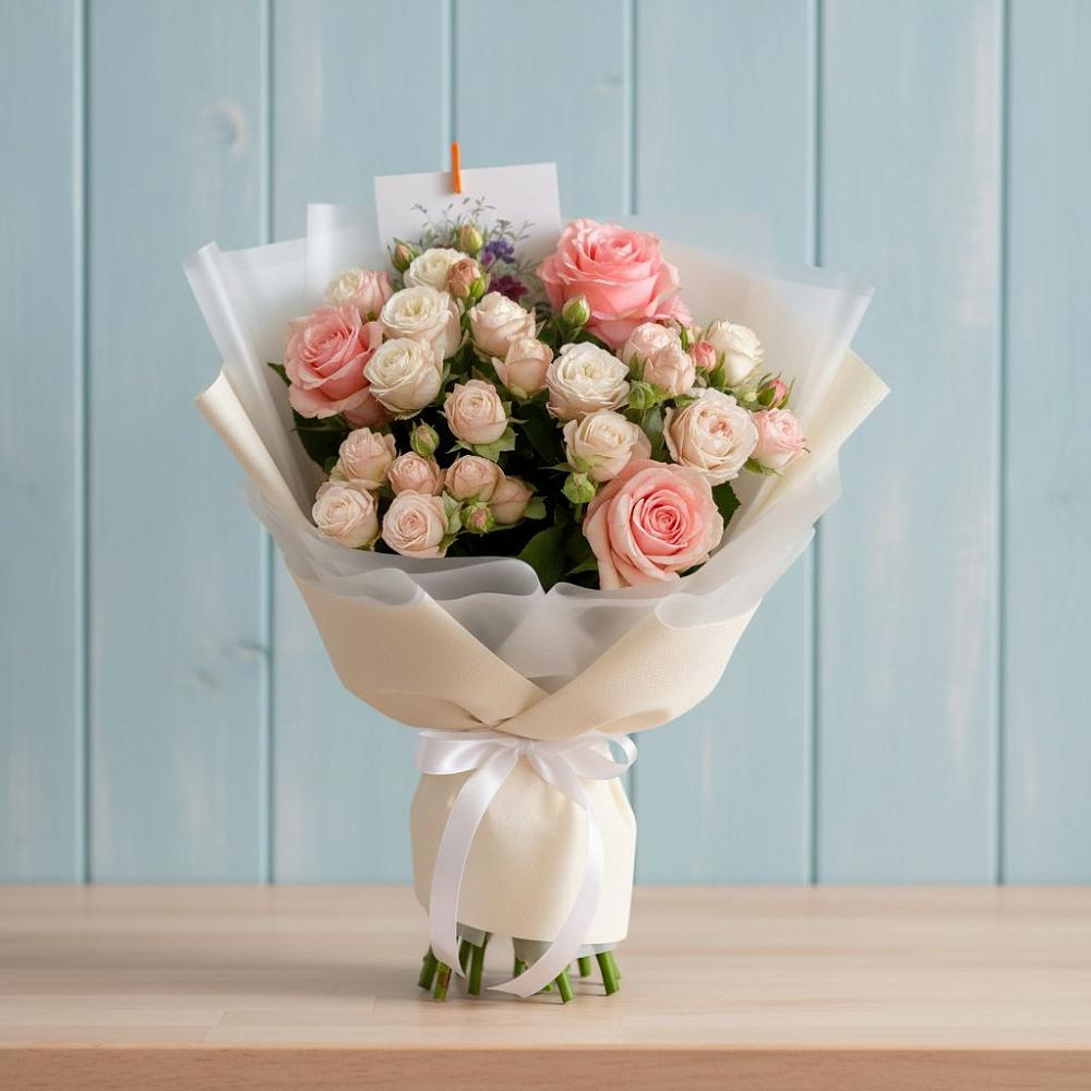 Букет цветов из: Розы в Редино