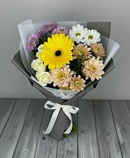 Букет цветов из:  Розы, Герберы и Хризантемы #REPLACE_PRED# Редино