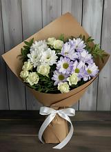 Букет цветов из:  Хризантемы и Розы в Редино