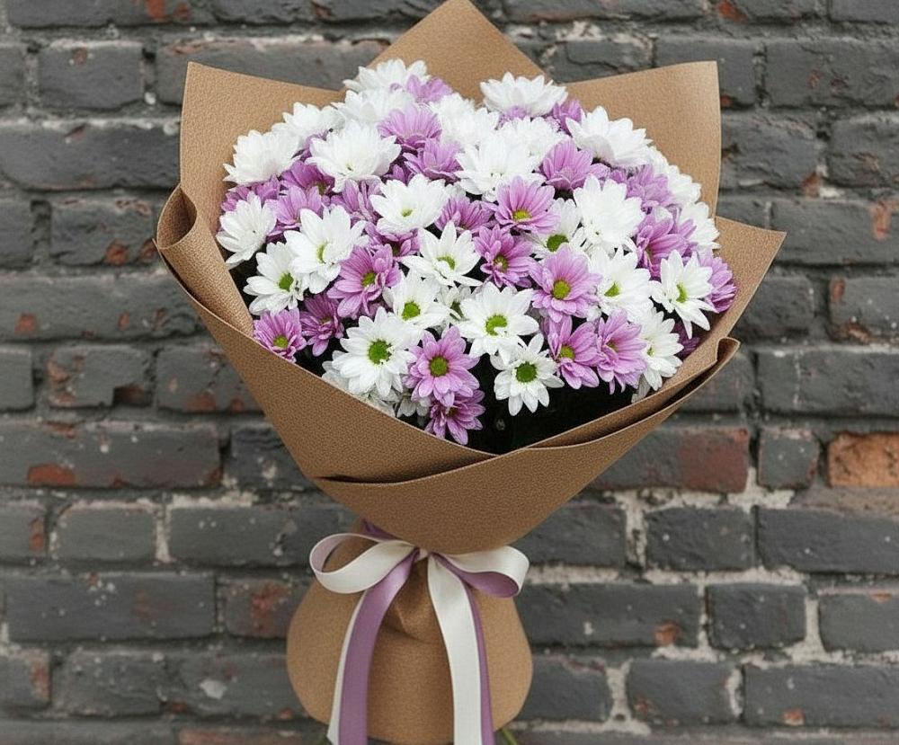 Букет цветов из: Хризантемы в Редино