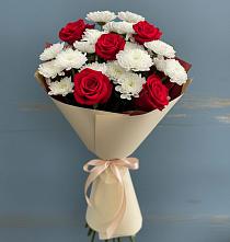 Букет цветов из:  Розы и Хризантемы в Редино