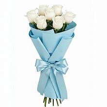 Букет 7 белых роз Проуд в Редино