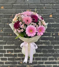 Букет цветов из:  Герберы и Хризантемы #REPLACE_PRED# Редино