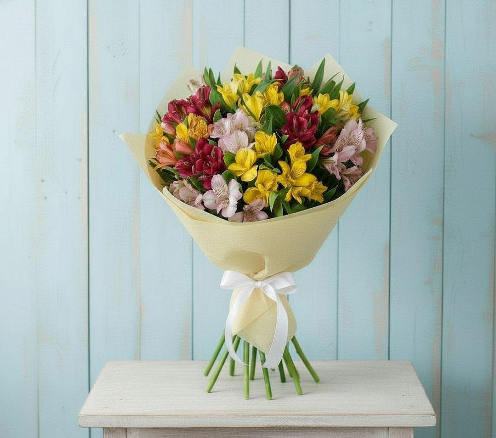 Букет цветов из: Альстромерии в Редино