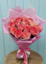 Букет 15 Розовых роз Равель в Редино