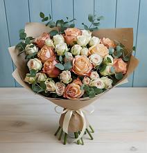 Букет цветов из:  Альстромерии и Розы #REPLACE_PRED# Редино